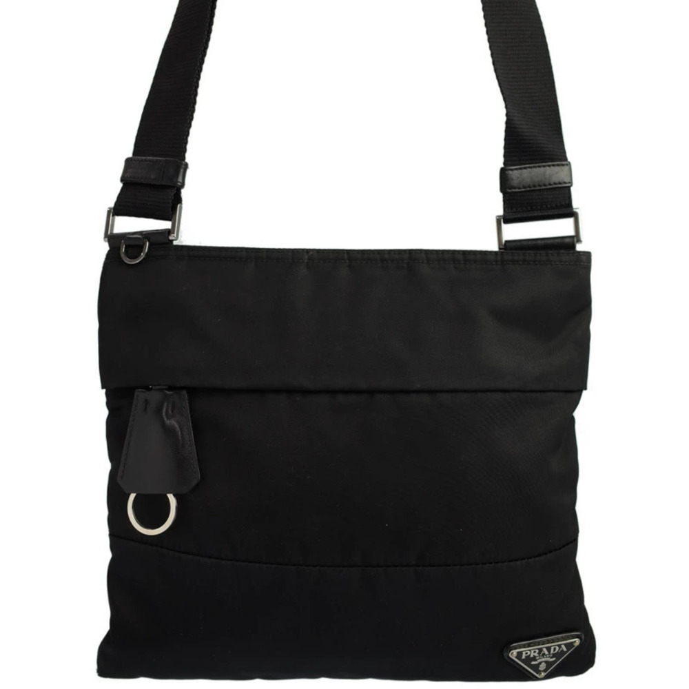Prada Tessuto shoulder Crossbody bag black